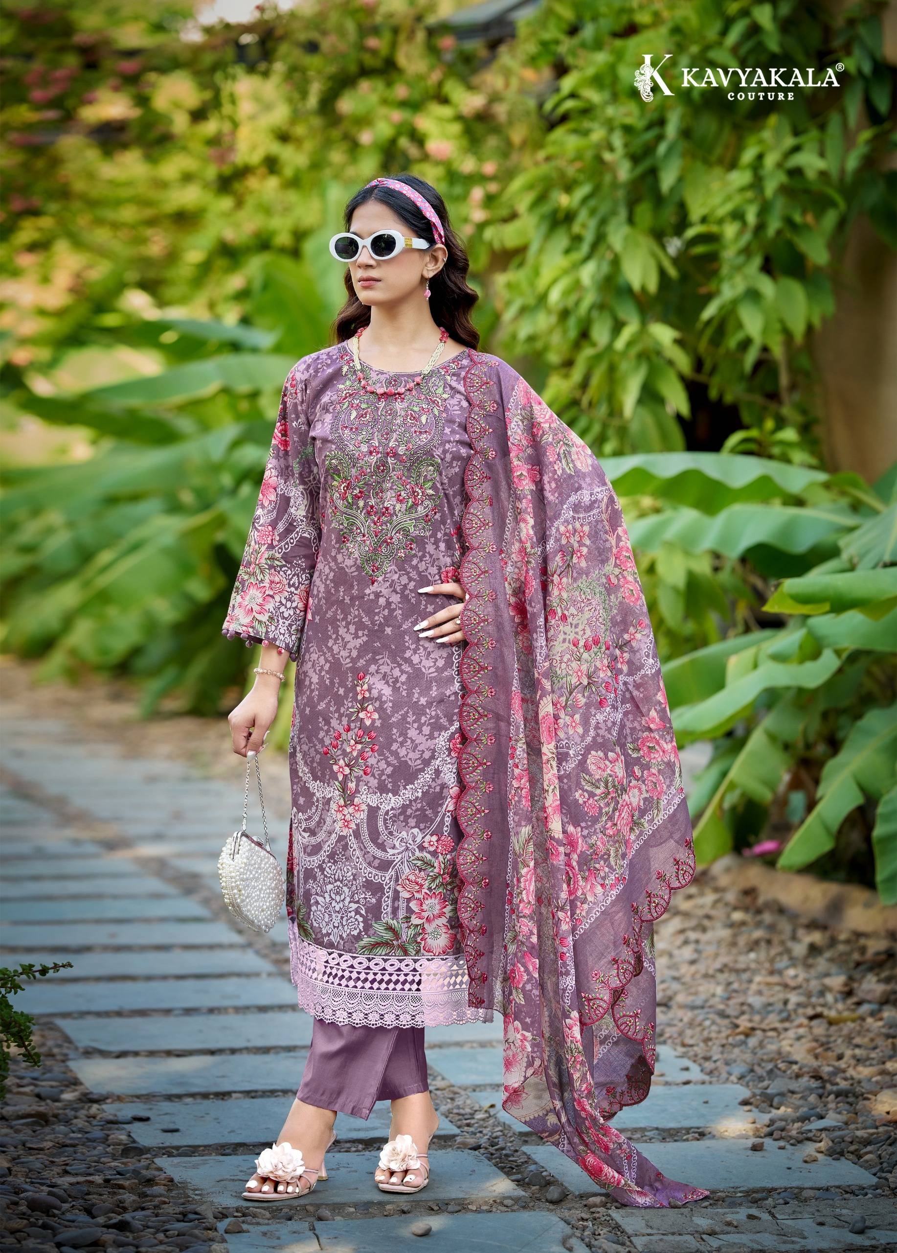 ANARKALI Vol-25by KAVYA‎‎ KALA Couture 1001 to 1008 Series Indian Traditional casual wear Pakistani Lawn Cotton dresses At Wholesale Price